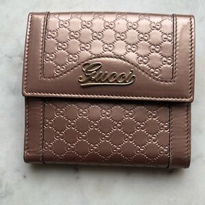 Gucci Pink Metallic Wallet